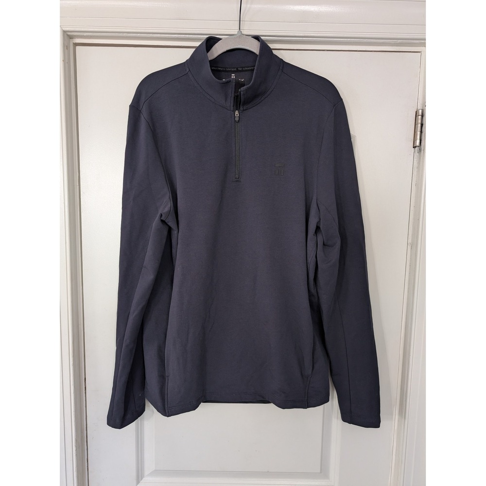Tommy John The Go Anywhere Collection Quarter Zip Pullover train Top Mens medium